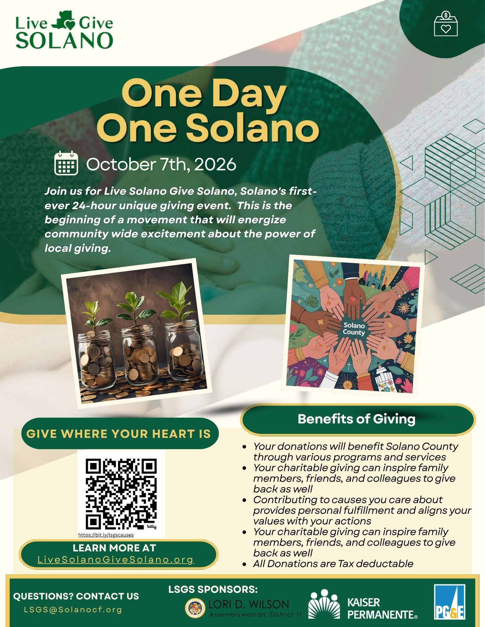 Early Giving is Now OPEN for Solano County’s Massive Day of Philanthropy: 